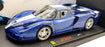 Hot Wheels 1/18 Scale Diecast J8247 - Ferrari FXX - Metallic Blue/White