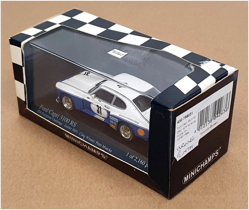 Minichamps 1/43 Scale 430 758031 Ford Capri RS 3100 DRM 1975 Norisring Win Div 1