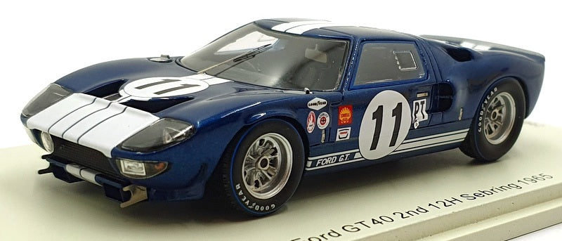 Spark Model 1/43 Scale Resin US250 - Ford GT40 2nd 12H Sebring 1965 #11