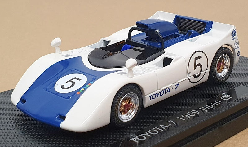 Ebbro 1/43 Scale 665 - Toyota 7 #5 Japan GP 1969 - White/Dk Blue