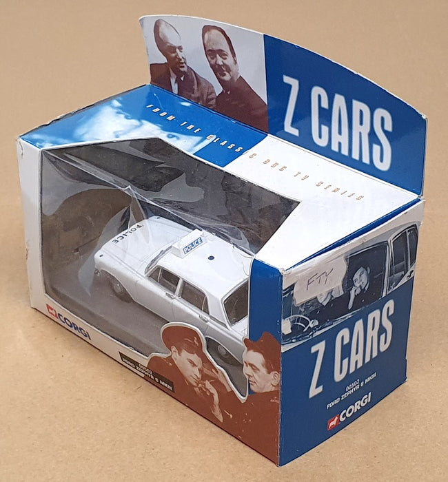 Corgi 1/43 Scale 00502 - Ford Zephyr 6 Mk3 Police Z Cars - White