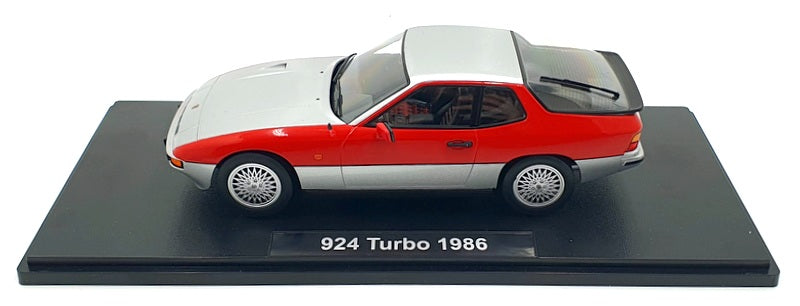 KK 1/18 Scale Diecast KKDC180902 - 1986 Porsche 924 Turbo - Silver/Red