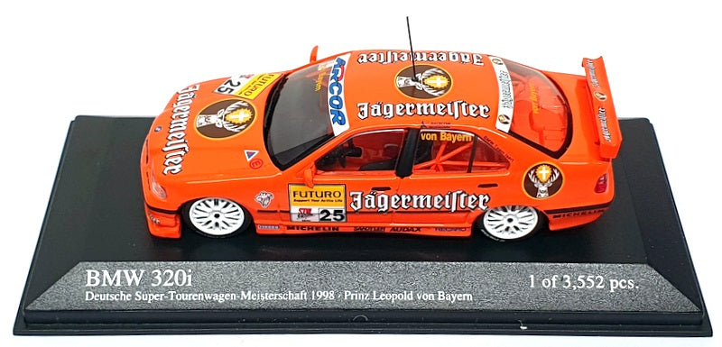 Minichamps 1/43 Scale 430 982625 - BMW 320i Team Isert #25 STW 1998 Jagermeister