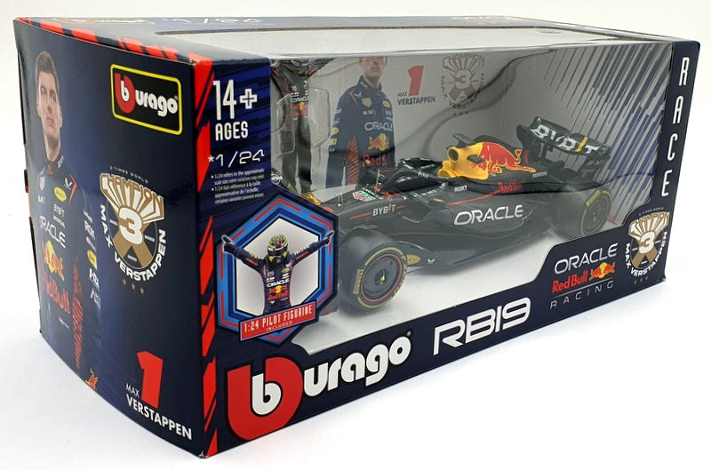 Burago 1/24 Scale Diecast 18-28036 - Red Bull F1 RB19 Team 2023 Verstappen #1