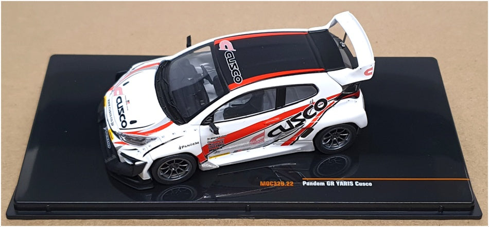 Ixo 1/43 Scale MOC329 - Toyota GR Yaris Pandem RHD Cusco - White/Red