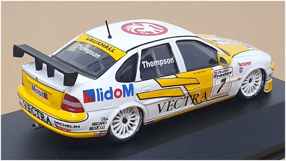 Onyx 1/43 Scale XT004 - Vauxhall Vectra BTCC 1996 #7 Thompson - Yellow/White