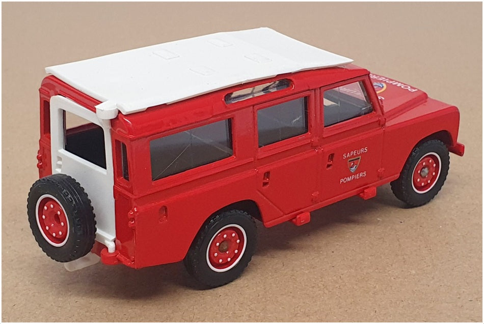 Solido Toner Gam I 1/43 Scale 2104 - Land Rover Sapeurs Pompiers - Red/White