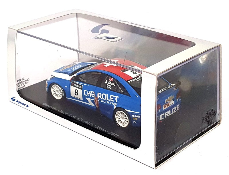 Spark 1/43 Scale S2499 - Chevrolet Cruze 1.6T #8 WTCC Macau 2011