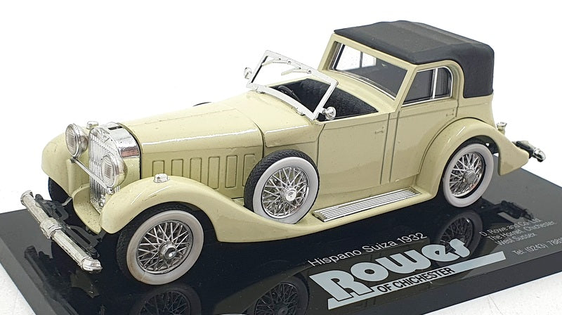 Rio Models 1/43 Scale RIOCAL01 - Hispano Suiza 1932 Rowe's 1986 Calendar