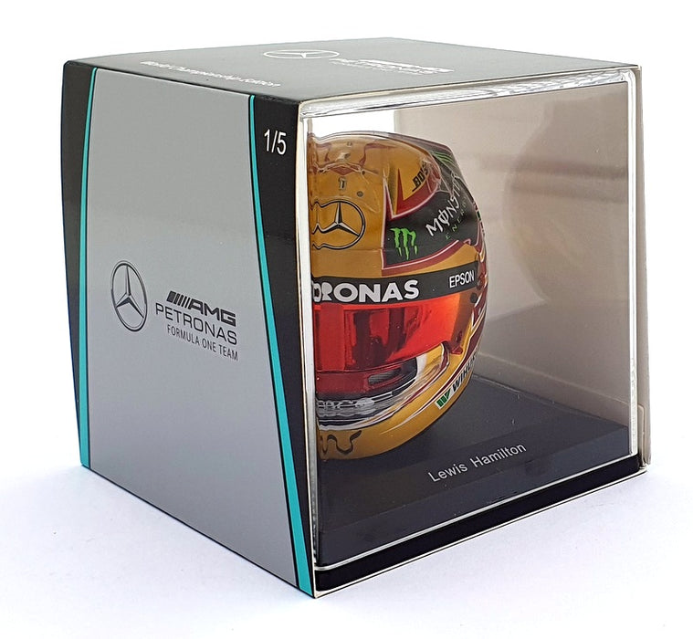 Spark Model 1/5 Scale 5HF171 - F1 Helmet Mercedes AMG Lewis Hamilton 2017 Mexico