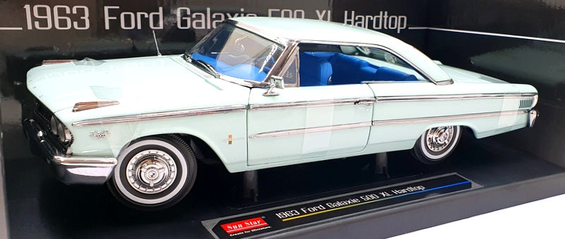 Sun Star 1/18 Scale 1469 - 1963 Ford Galaxie 500 XL Hardtop - Glacier Blue