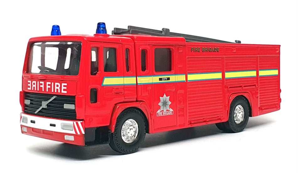 Corgi Appx 15cm Long Diecast 65901 - Volvo Fire Engine City Fire Brigade - Red