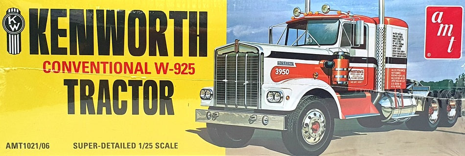 AMT 1/25 Scale Unbuilt Kit AMT1021/06 Kenworth Conventional W-925 Tractor Truck