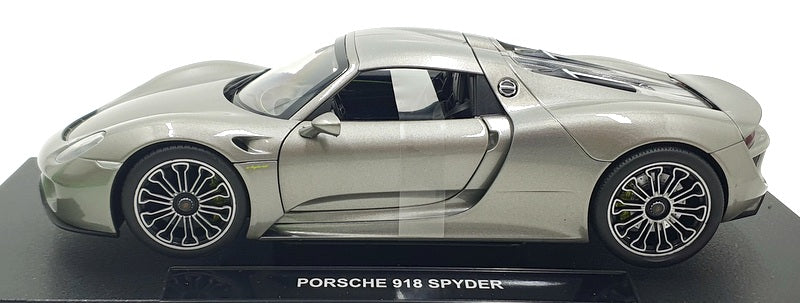 Welly 1/18 Scale Diecast 18051W - Porsche 918 Spyder With Roof - Grey