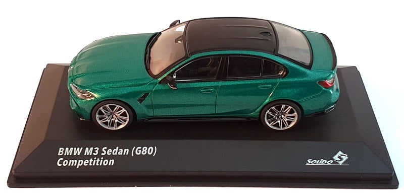 Solido 1/43 Scale S4315301 - BMW M3 Sedan (G80) Competition - Isle Of Man Green