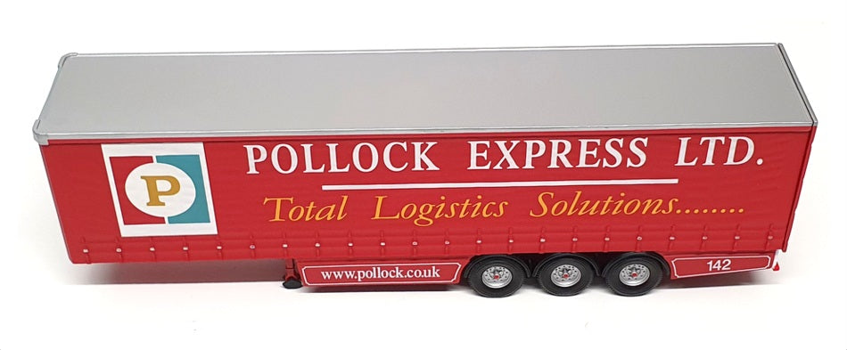 Corgi 1/50 Scale CC19905 - Curtainside Trailer Pollock Scotrans Ltd - Red