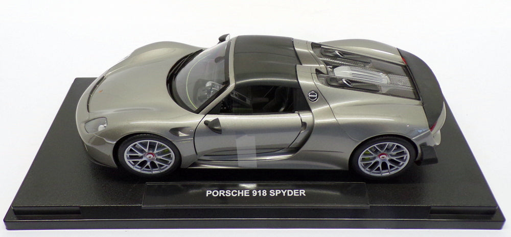 Welly 1/18 Scale Diecast 18051W - Porsche 918 Spyder Carbon Roof - Grey