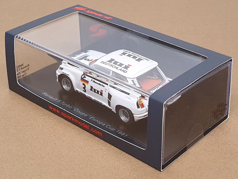 Spark 1/43 Scale S6021 - Renault 5 Turbo Coupe #3 Europa Cup - White