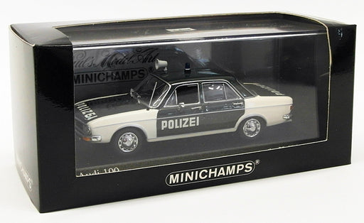 Minichamps 1/43 Scale Model Car 430 019195 - 1970 Audi 100 - Polizei