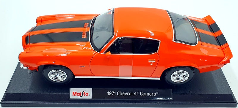 Carro De Juguete Fundido Chevrolet Camaro 1971, Escala 1:18, Color Naranja,  3A+, Maisto-Bburago : Precio Costa Rica