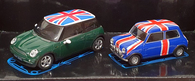 Oxford Diecast 1/36 & 1/43 Scale 43SET30 - Mini Cooper Gift Set - Green Blue