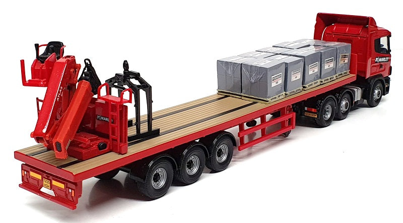 Corgi 1/50 Scale CC12217 - Scania Crane Trailer & Load (Marley) Red/Blue