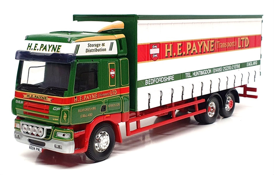 Corgi 1/50 Scale CC13618 - DAF CF Curtainside Lorry (HE Payne) Green/White/Red