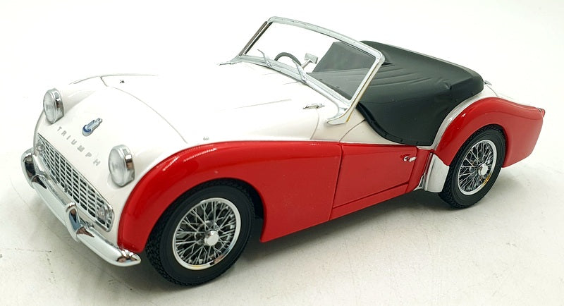 Kyosho 1/18 Scale Diecast DC141124T - Triumph TR3A - Red/White