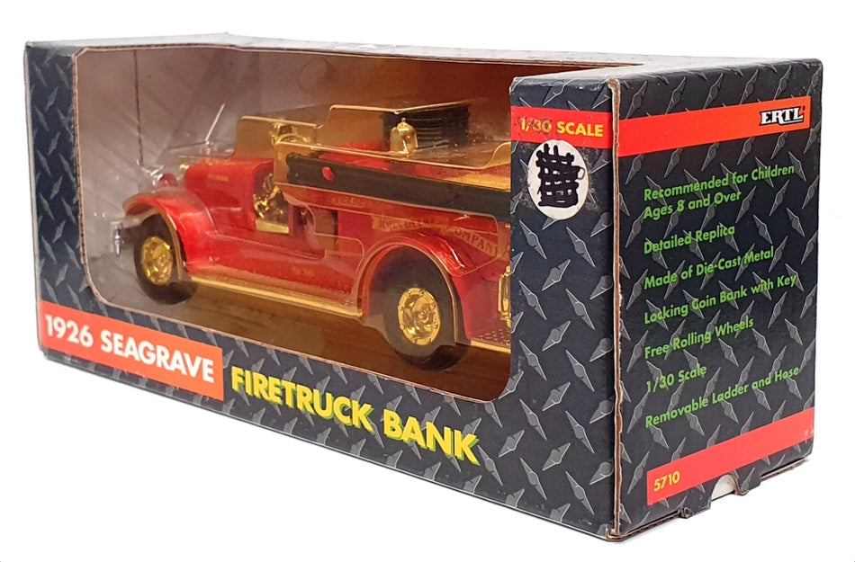 Ertl 1/30 Scale 5710  - 1926 Seagrave Fire Truck Bank - Grand Detours J.Deere