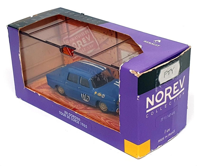 Norev 1/43 Scale 77 11 147 416 - Renault 8 Gordini #116 Tour de Corse 1965