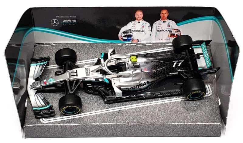 Burago 1/43 Scale 18-38136 - F1 Mercedes AMG Petronas W10 EQ Power+ #77 Bottas