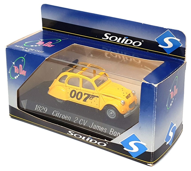 Solido 1/43 Scale 1829 - Citroen 2CV 007 Bond (For Your Eyes Only) Yellow