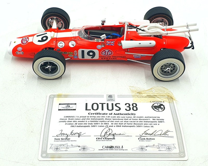 Carousel 1 1/18 Scale Diecast DC18924H - Lotus 38 1965 Indy 500