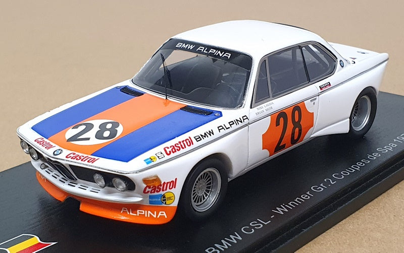 Spark 1/43 Scale SB226 - BMW CSL #28 Winner Gr.2 Coupes de Spa 1973 N. Lauda