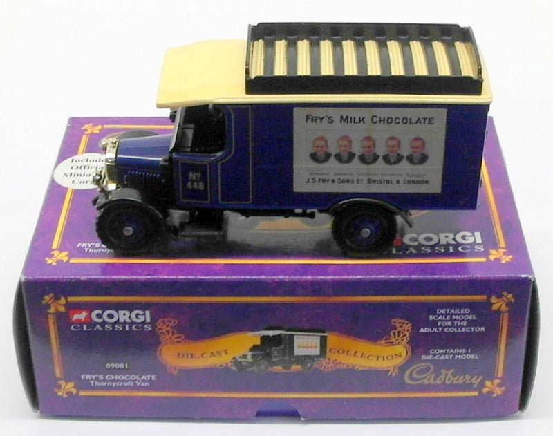 Corgi 1/50 Scale Diecast 09001 - Thornycroft Van - Fry's Chocolate