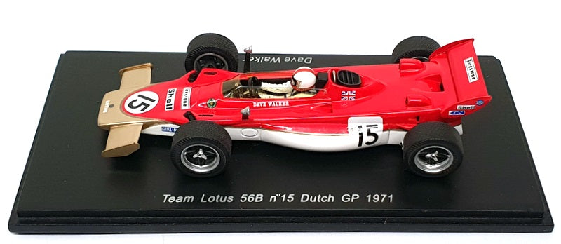 Spark 1/43 Scale S1764 - F1 Lotus 56B #15 Dutch GP 1971 Dave Walker