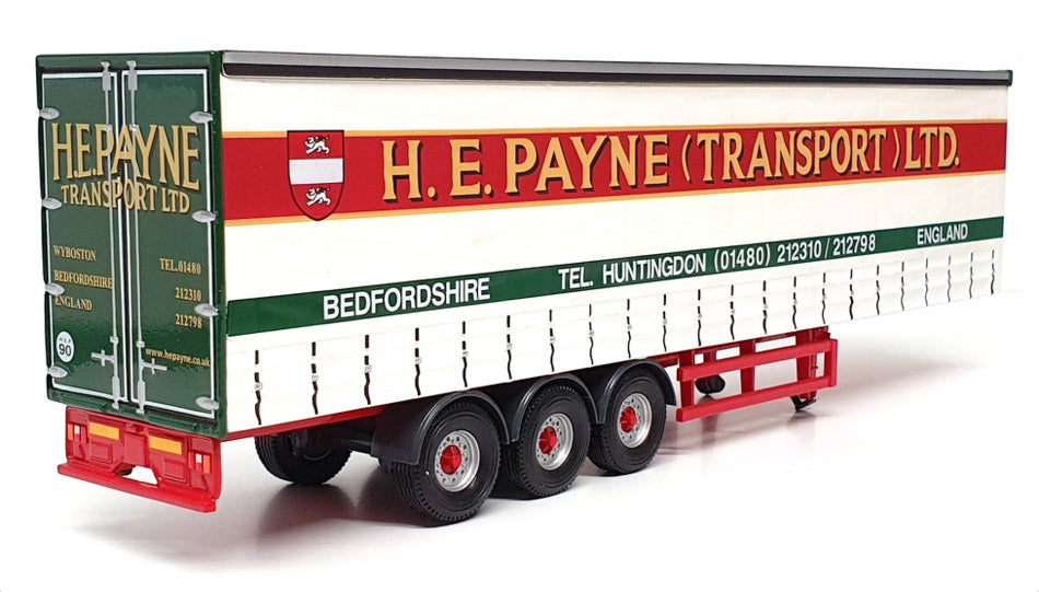 Corgi 1/50 Scale CC19903 - Curtainside Trailer H.E.Payne Ltd - White/Red