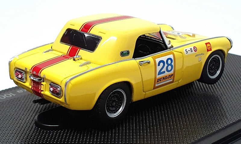 Ebbro 1/43 Scale 43934 - Honda S800 Racing 1967 Suzuka 1000Km #28 - Yellow