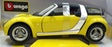 Burago 1/18 Scale Diecast 18-12052 - Smart Roadster Coupe - Yellow