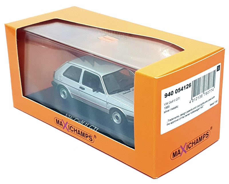 Maxichamps 1/43 Scale 940 054126 - 1985 VW Golf II GTI - Met Silver