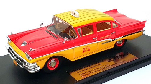 Goldvarg 1/43 Scale GC-087 - 1958 Ford Custom 300 Taxi - Red/Yellow