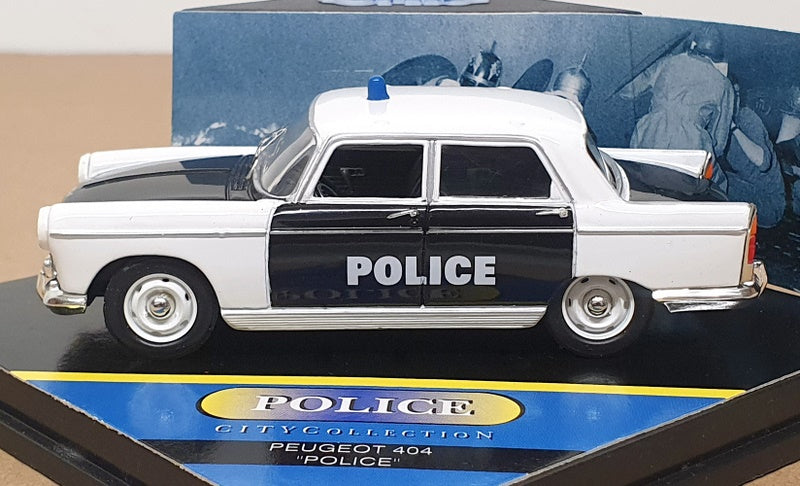 City Models 1/43 Scale CP006 - Peugeot 404 Police - White/Black