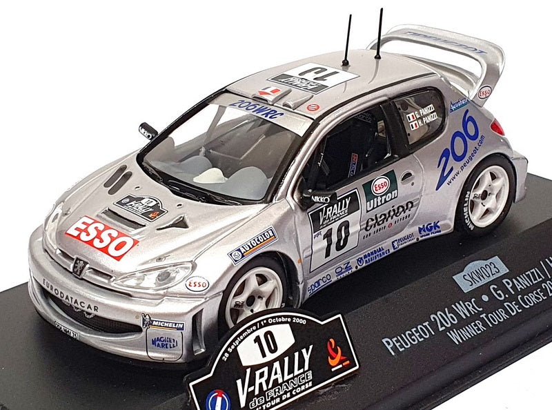 Skid 1/43 Scale SKW023 - Peugeot 206 WRC #10 Winner Tour de Corse 2000