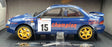 Sun Star 1/18 Scale Model Car 5511 Subaru Impreza 555 #15 Rallye de France 1996