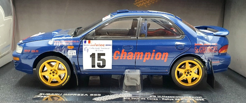 Sun Star 1/18 Scale Model Car 5511 Subaru Impreza 555 #15 Rallye de France 1996