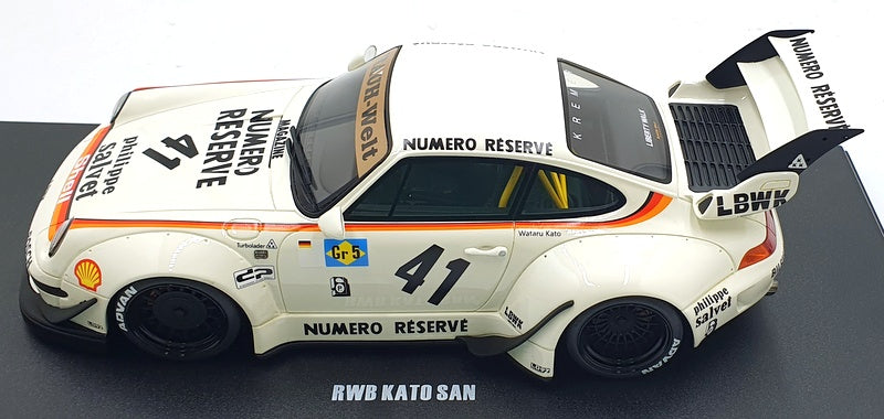 GT Spirit 1/18 Scale Resin GT451 - Porsche 911 RWB Kato San Body Work - White