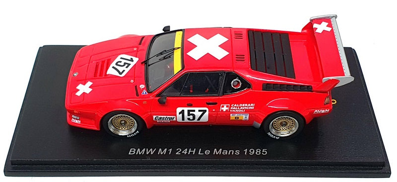 Spark 1/43 Scale Resin S6412 - BMW M1 #157 24H Le Mans 1985 - Red