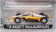 Greenlight 1/64 Scale 11597 - NTT Indycar Series #3 S. McLaughlin - White/Yellow