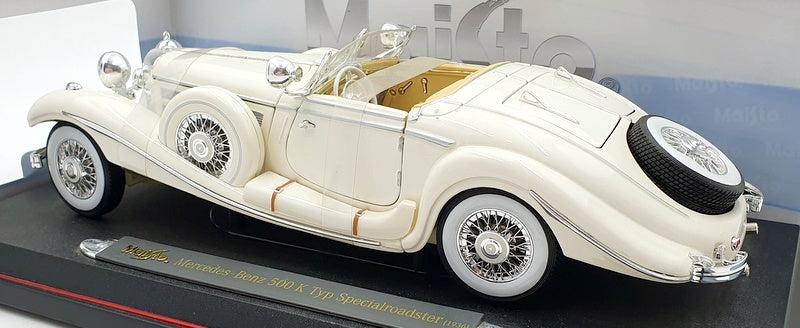 Maisto 1/18 Scale 36055 - 1936 Mercedes Benz 500K Typ Special Roaster - White