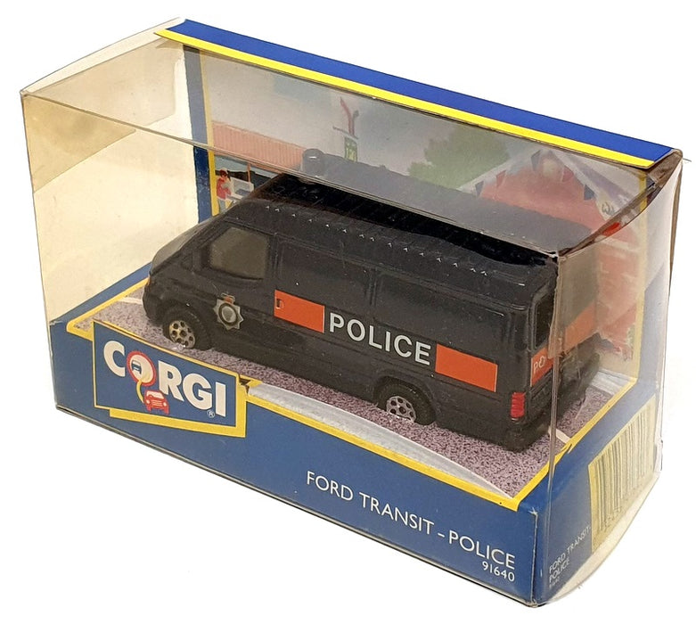 Corgi 12cm Long Diecast 91640 - Ford Transit Police Van - Dk Blue